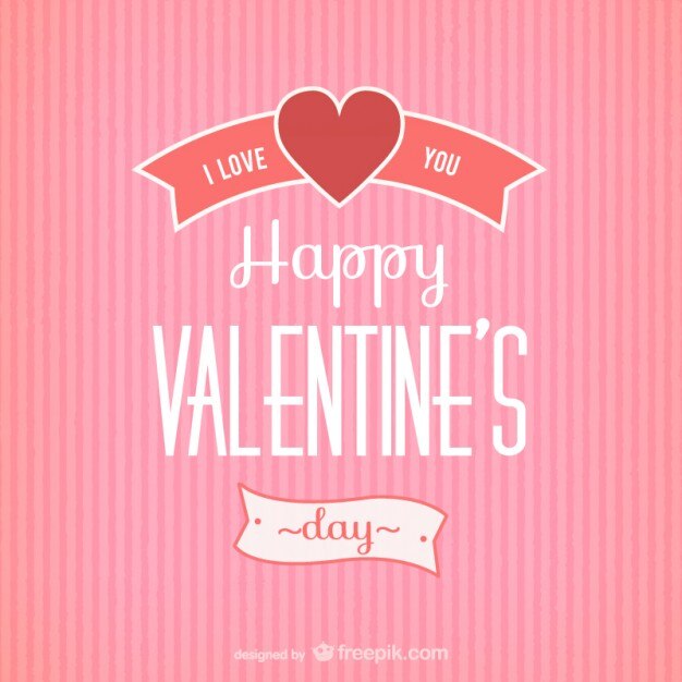 Tarjeta de San Valentín de la vendimia