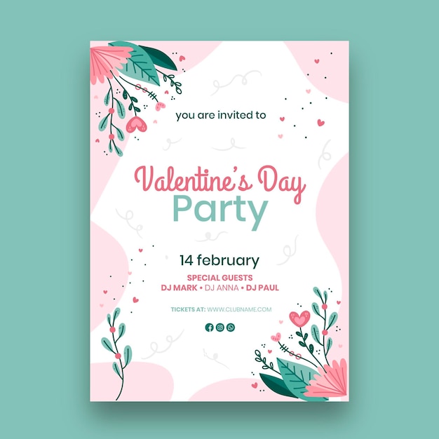 Vector gratuito tarjeta de san valentin