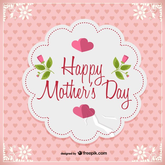 Tarjeta vintage día de la madre