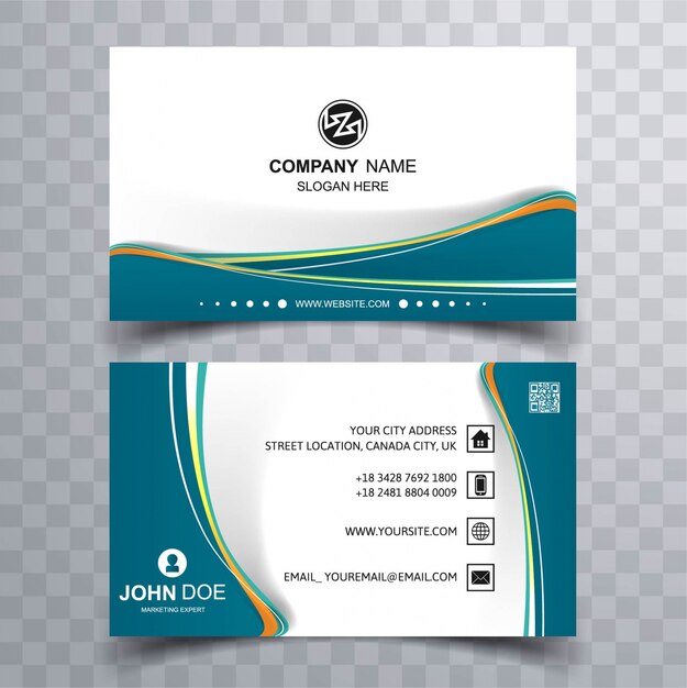 Tarjeta de visita colorida