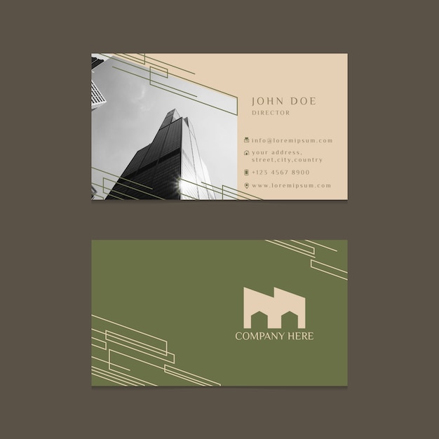 Tarjeta de visita con diseño abstracto de foto
