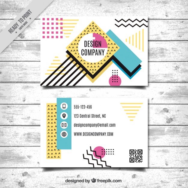 Tarjeta de visita con diseño abstracto