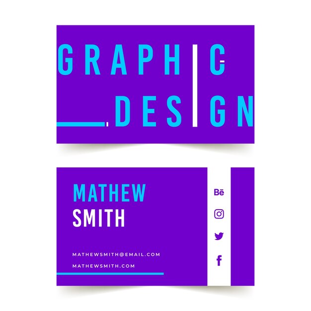 Tarjeta de visita divertida del diseñador gráfico