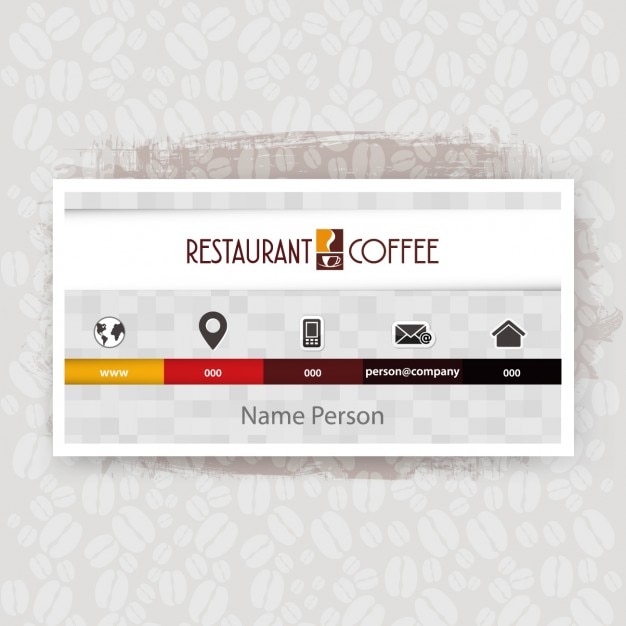 Vector gratuito tarjeta de visita elegante de cafetería