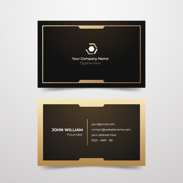 Vector gratuito tarjeta de visita de empresa de diseño minimalista