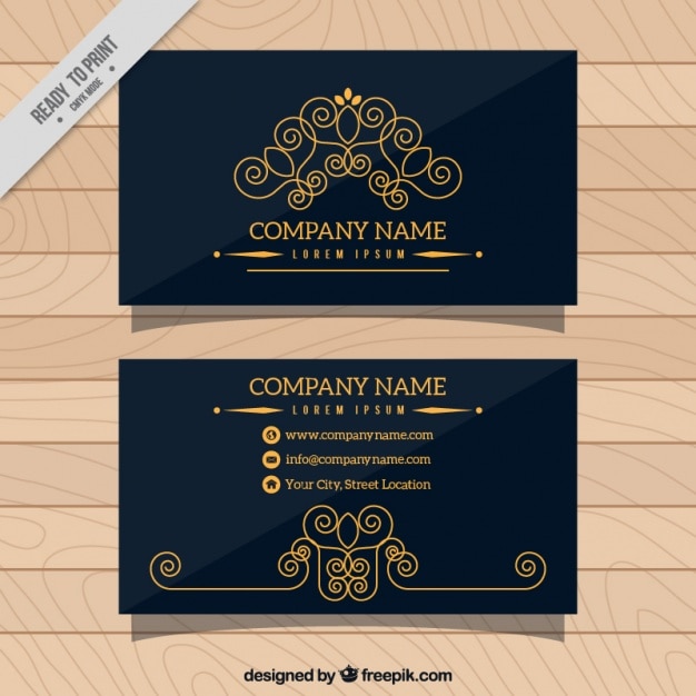 Vector gratuito tarjeta de visita fantástica con decoración ornamental