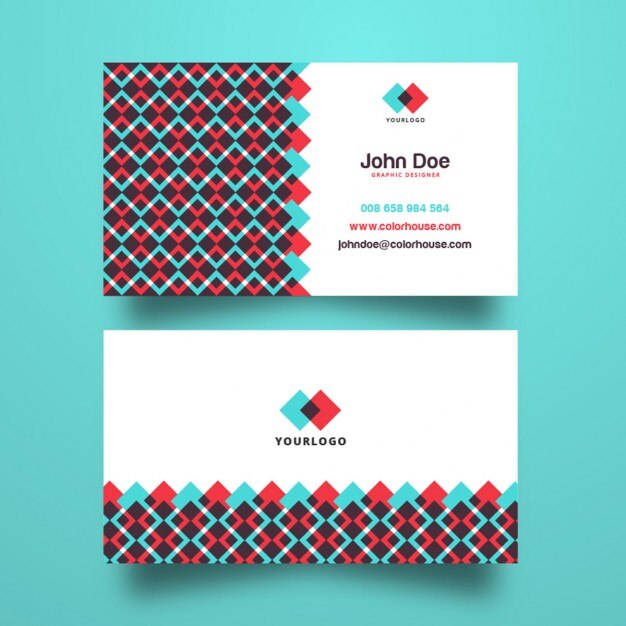 Tarjeta de visita geométrica abstracta