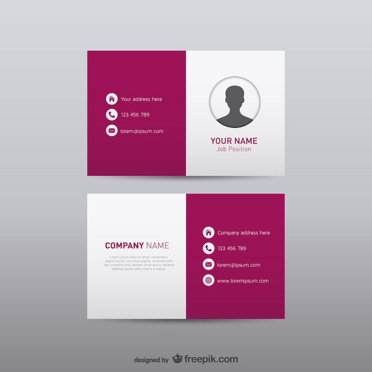 Vector gratuito tarjeta de visita de identidad corporativa