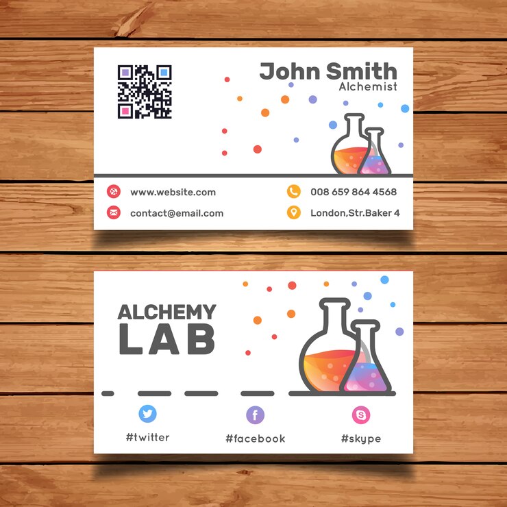 Vector gratuito tarjeta de visita de laboratorio