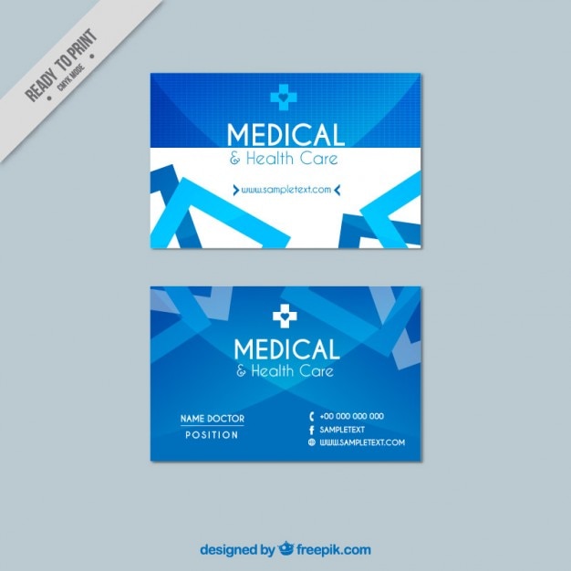 Vector gratuito tarjeta de visita de médico