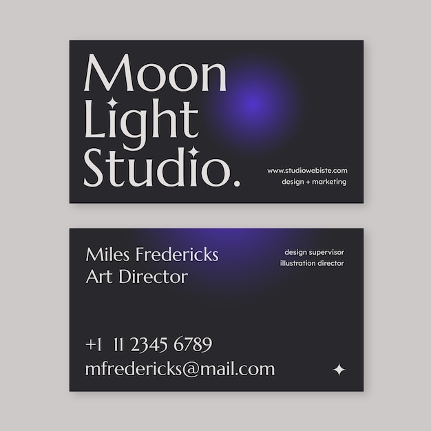 Tarjeta de visita minimalista de diseño plano