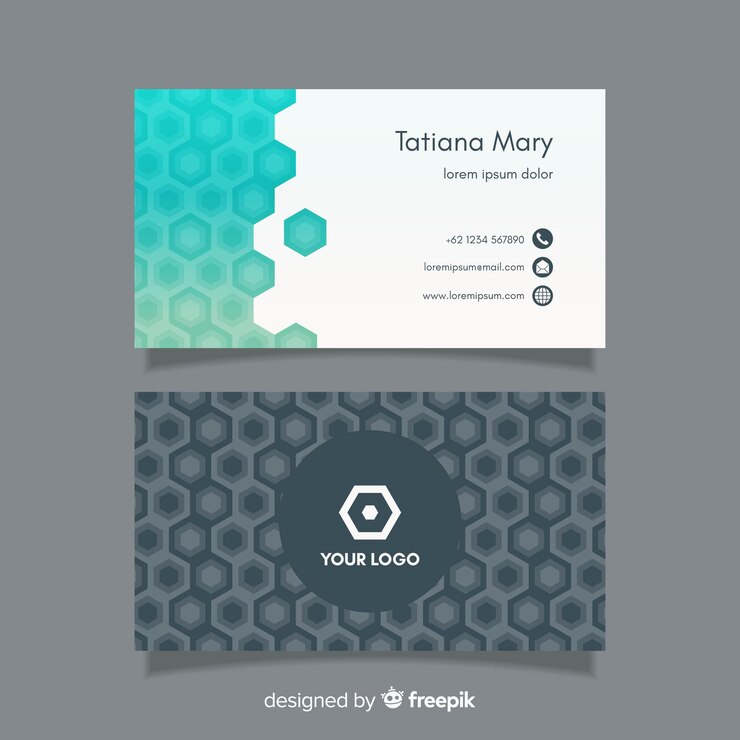 Vector gratuito tarjeta de visita moderna con diseño abstracto