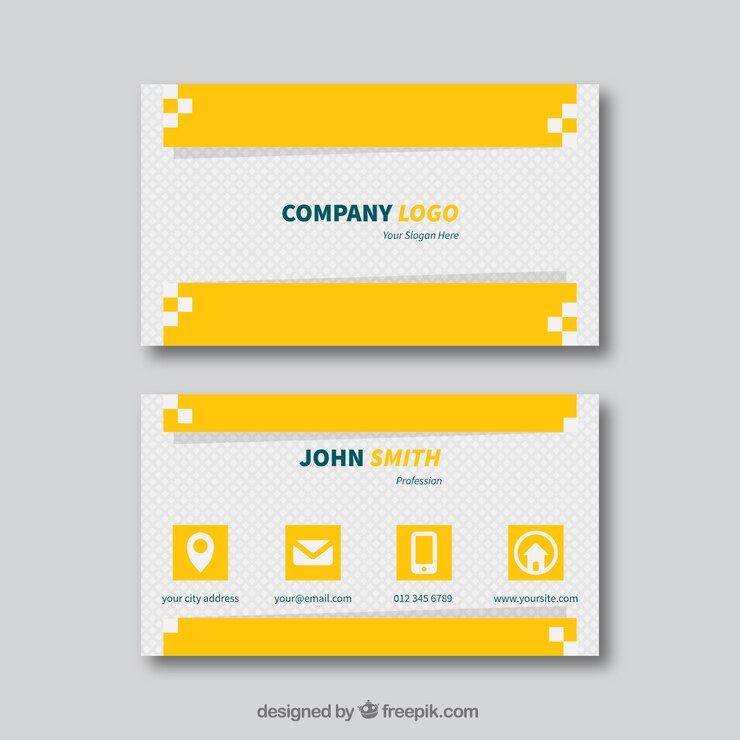 Vector gratuito tarjeta de visita plana