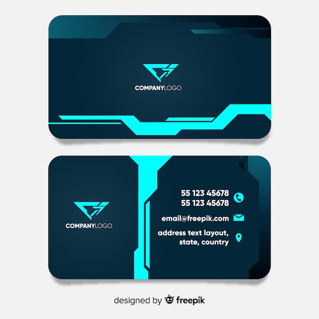 Tarjeta de visita de tecnología