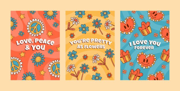Tarjetas de amor dibujadas a mano