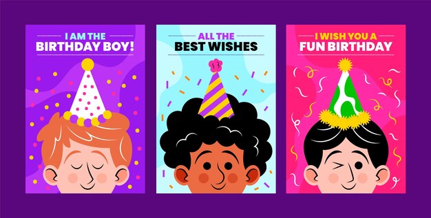 Tarjetas de cumpleaños hombre dibujadas a mano