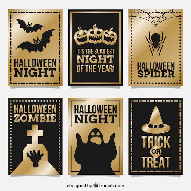 Tarjetas elegantes de halloween