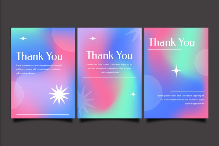 Vector gratuito tarjetas de gradiente borroso