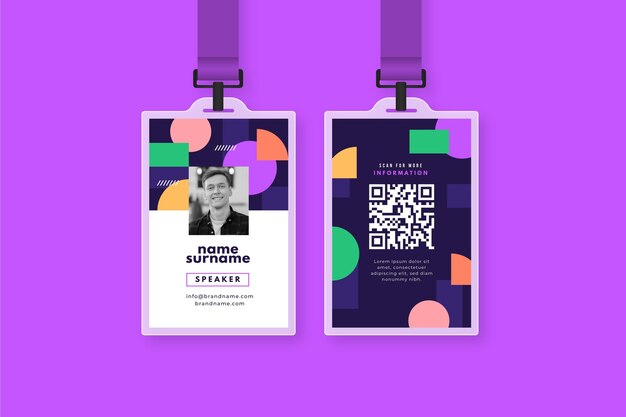 Tarjetas de identificación creativas con imagen