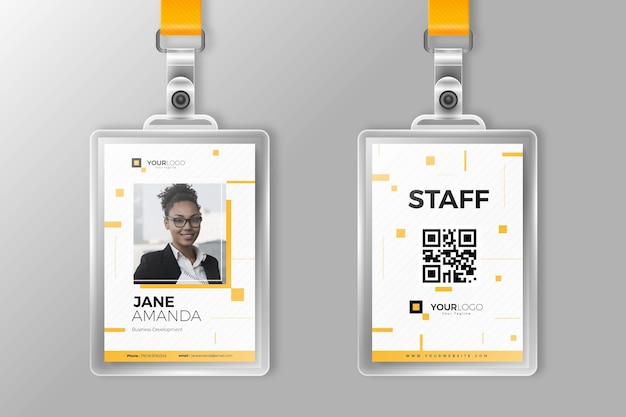 Tarjetas de identificación minimalistas para cosas de la empresa.