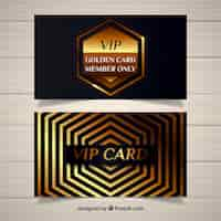 Vector gratuito tarjetas modernas de miembro vip