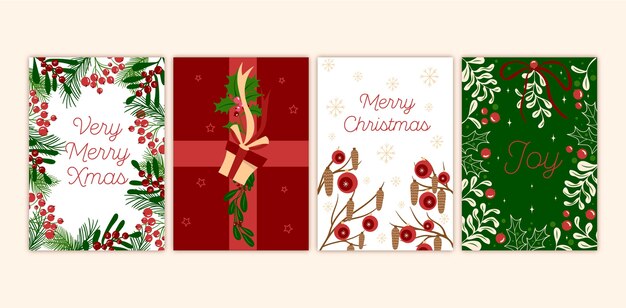 Tarjetas de navidad dibujadas a mano