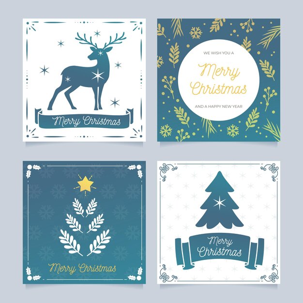 Tarjetas de navidad ornamentales