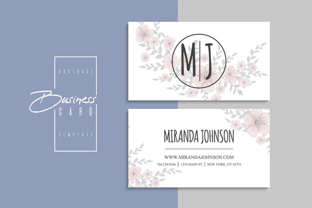 Tarjetas de visita creativas abstractas vectoriales (plantilla de conjunto frontal y posterior)