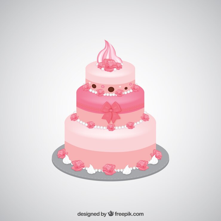 Vector gratuito tarta rosa