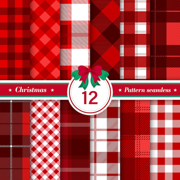 Vector gratuito tartan check plaid de patrones sin fisuras