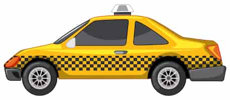 Vector gratuito taxi en color amarillo