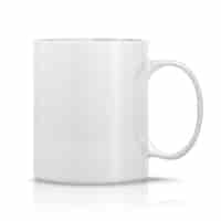 Vector gratuito taza blanca realista