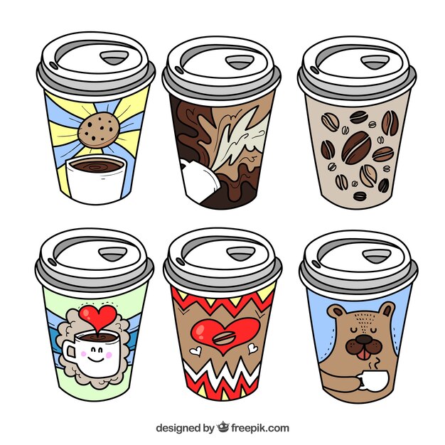 Taza de café de papel hecha a mano
