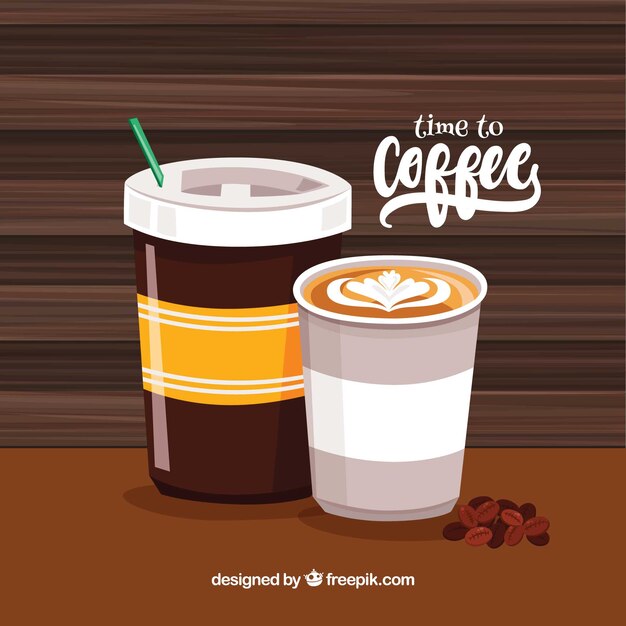 Taza de café de papel hecha a mano