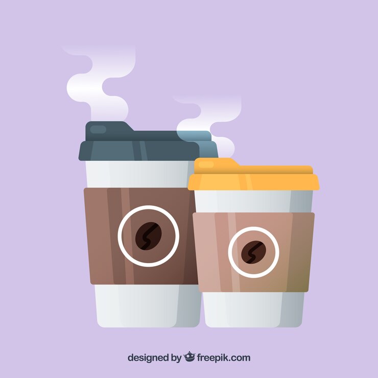 Vector gratuito taza de café de papel plana