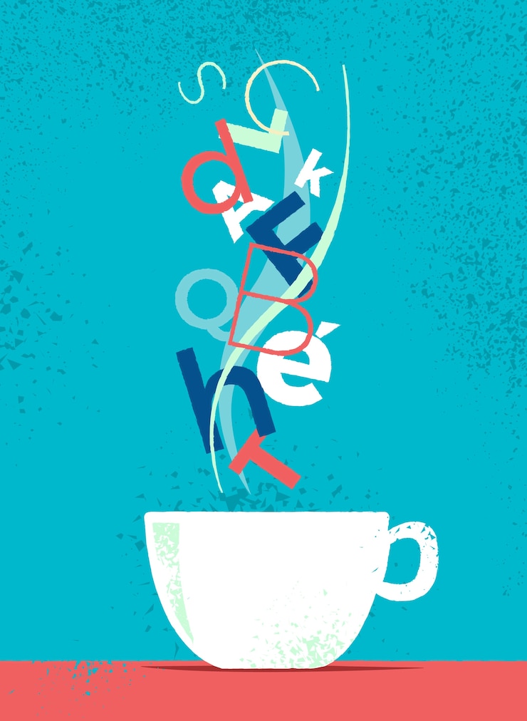 Vector gratuito taza con letras