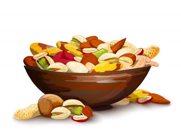 Taza con nueces