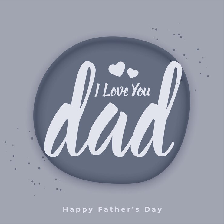 Vector gratuito te amo papá mensaje para el día del padre