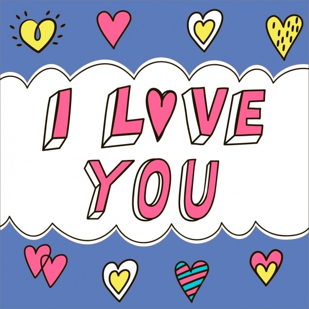 Te quiero, lettering