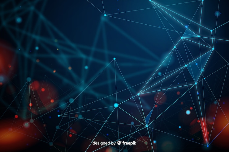Vector gratuito tecnología abstracta de fondo de partículas