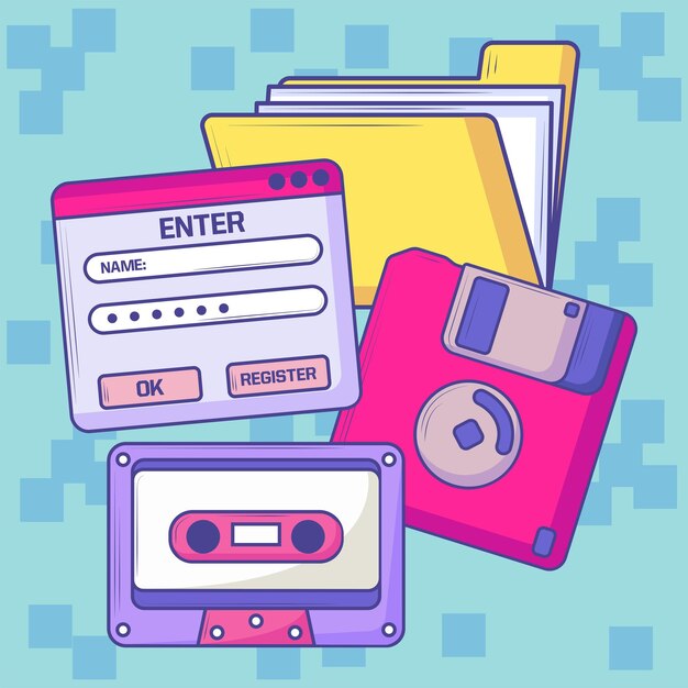Tecnología de almacenamiento retro