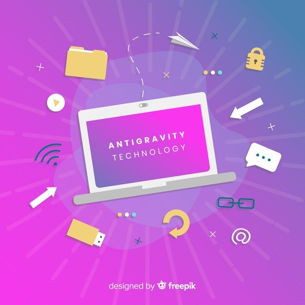 Tecnología antigravedad con elementos