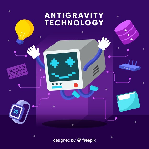 Tecnología antigravedad con elementos