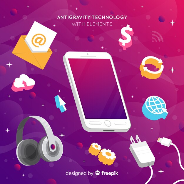 Tecnología antigravedad con elementos