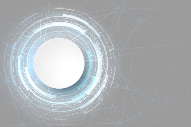 Tecnología brillante visualización de datos diseño futurista