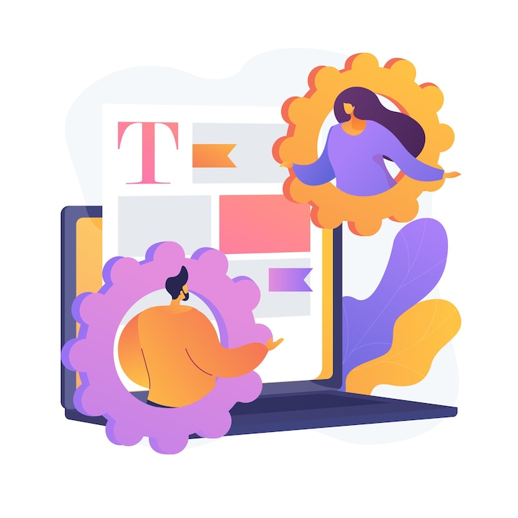 Vector gratuito tecnología para compartir documentos. acceso común, edición colaborativa de archivos, análisis de texto simultáneo. software de trabajo digital, coworking a distancia. ilustración de metáfora de concepto aislado de vector
