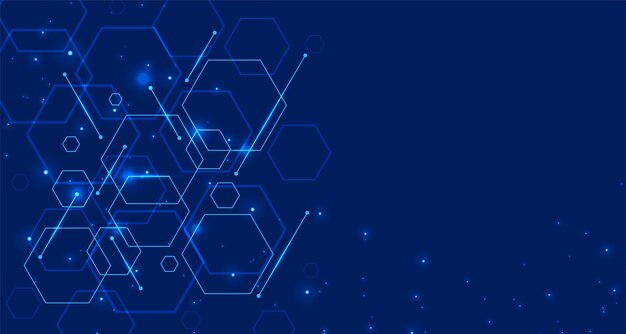 Tecnología digital con formas hexagonales