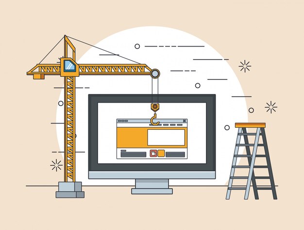 Tecnología dispositivo mantenimiento soporte concepto caricatura