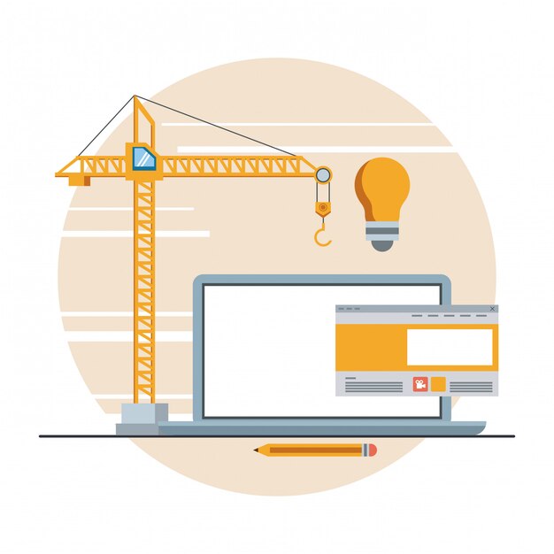 Tecnología dispositivo mantenimiento soporte concepto caricatura