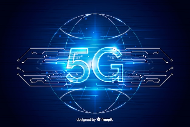 Tecnología futurista de fondo 5g